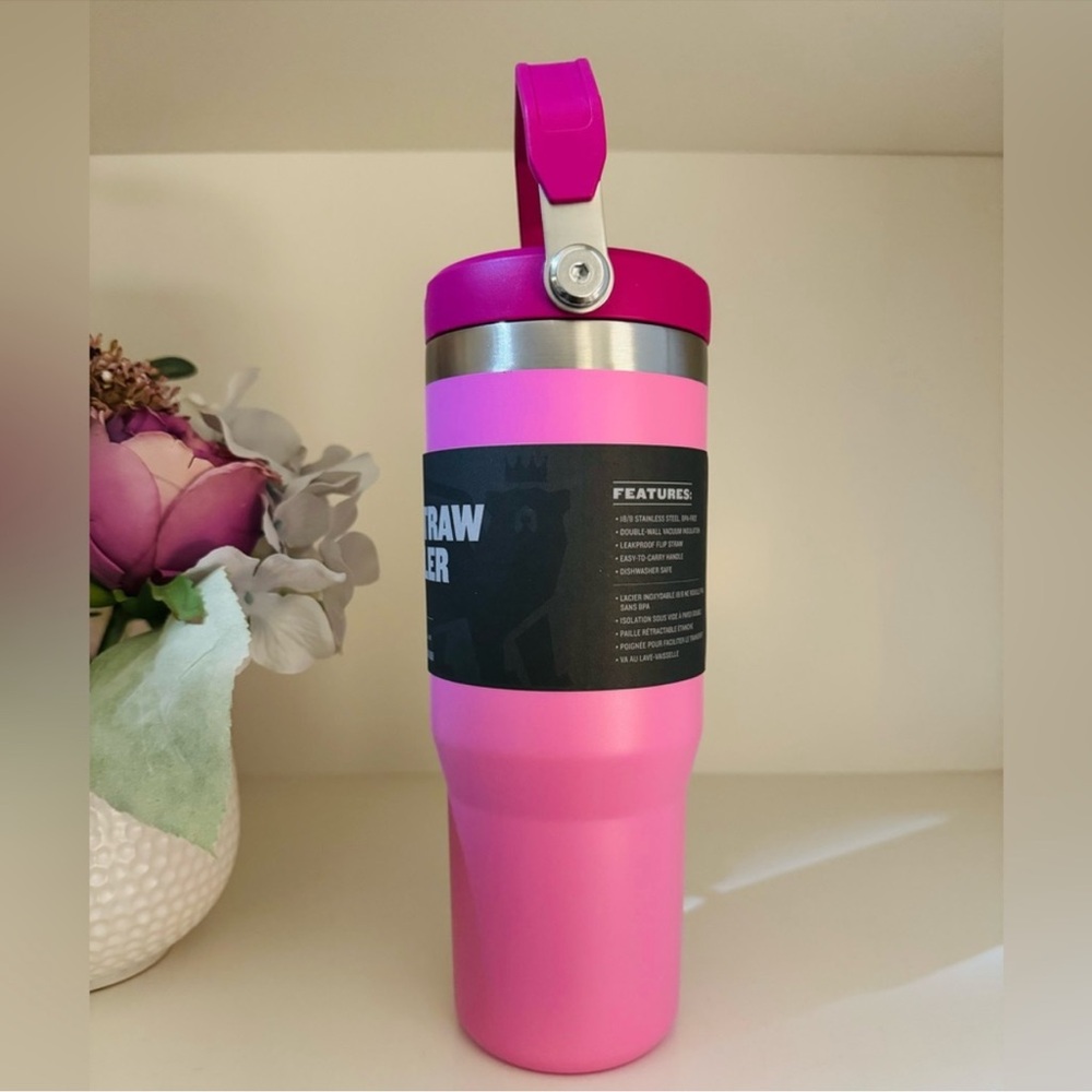 🎉LAST PIECE🎉Stanley 30 oz. IceFlow Tumbler with Flip Straw Peony - Picture 5 of 12